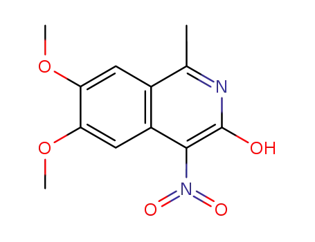 Molecular Structure of 113982-73-3 (3(2H)-Isoquinolinone, 6,7-dimethoxy-1-methyl-4-nitro-)