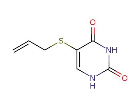 Molecular Structure of 73236-43-8 (5-(2-PPROPENYLTHIO)-2,4(1H,3H)-PYRIMIDINEDIONE)