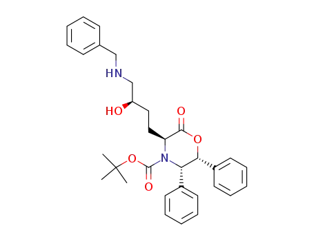 tert-butyl (3S,5S,6R)-3-[(3R)-4-benzylamino-3-hydroxybutyl]-2-oxo-5,6-diphenyl-1,4-oxazinane-4-carboxylate