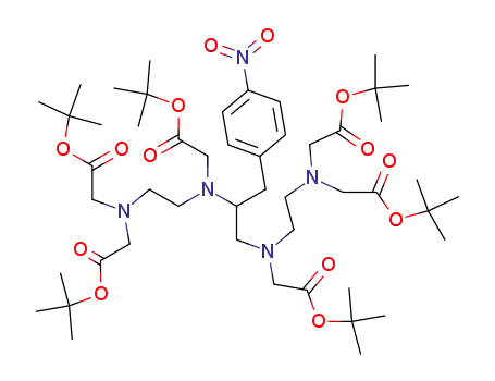 {[2-(bis-<i>tert</i>-butoxycarbonylmethyl-amino)-ethyl]-[2-{[2-(bis-<i>tert</i>-butoxycarbonylmethyl-amino)-ethyl]-<i>tert</i>-butoxycarbonylmethyl-amino}-1-(4-nitro-benzyl)-ethyl]-amino}-acetic acid <i>tert</i>-butyl ester