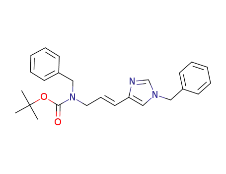 1-(1-benzyl-1H-imidazol-4-yl)-3-[N-benzyl-N-(tert-butoxycarbonyl)amino]propene