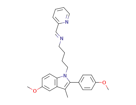 {4-[5-Methoxy-2-(4-methoxy-phenyl)-3-methyl-indol-1-yl]-butyl}-[1-pyridin-2-yl-meth-(E)-ylidene]-amine