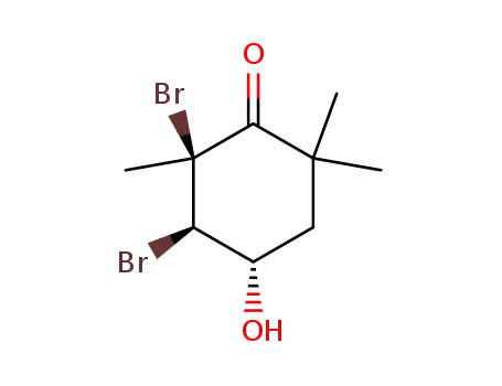 (2S,3R,4S)-2,3-Dibrom-4-hydroxy-2,6,6-trimethylcyclohexanon