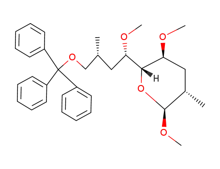 (2S,3S,5S,6R)-2,5-Dimethoxy-6-((1S,3R)-1-methoxy-3-methyl-4-trityloxy-butyl)-3-methyl-tetrahydro-pyran