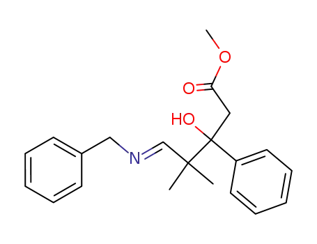 5-[(E)-Benzylimino]-3-hydroxy-4,4-dimethyl-3-phenyl-pentanoic acid methyl ester