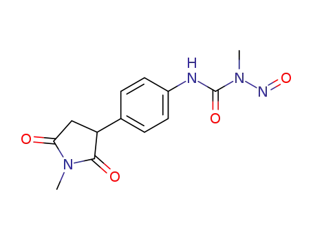 Molecular Structure of 72676-66-5 (1-methyl-3-[4-(1-methyl-2,5-dioxopyrrolidin-3-yl)phenyl]-1-nitrosourea)