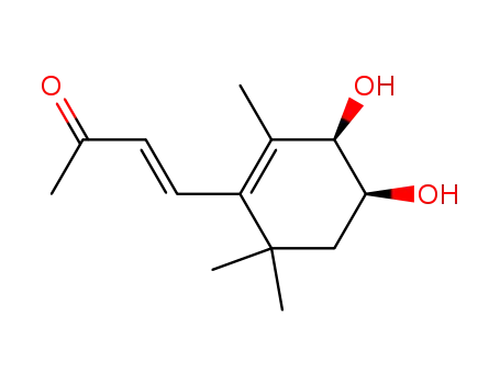 Molecular Structure of 875666-39-0 (cis-3,4-Dihydroxy-β-ionone)