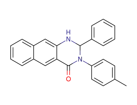 Molecular Structure of 144221-32-9 (Benzo[g]quinazolin-4(1H)-one,
2,3-dihydro-3-(4-methylphenyl)-2-phenyl-)
