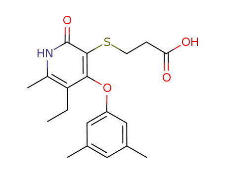 3-[4-(3,5-dimethyl-phenoxy)-5-ethyl-6-methyl-2-oxo-1,2-dihydro-pyridin-3-ylsulfanyl]-propionic acid