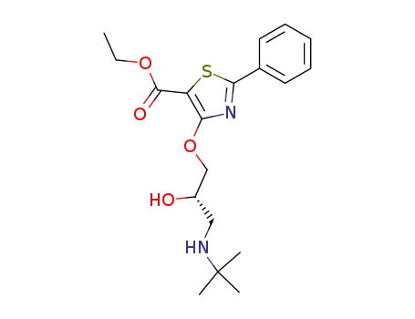 5-Thiazolecarboxylic acid, 4-[3-[(1,1-dimethylethyl)amino]-2-hydroxypropoxy]-2-phenyl-, ethyl ester, (S)-