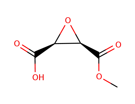 Molecular Structure of 150134-07-9 (2,3-Oxiranedicarboxylicacid,monomethylester,(2R,3R)-(9CI))