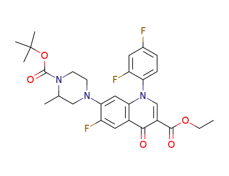 ethyl 7-(3-methyl-4-tert-butoxycarbonylpiperazin-1-yl)-6-fluoro-1-(2,4-difluorophenyl)-1,4-dihydro-4-oxoquinoline-3-carboxylate