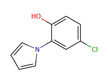 Molecular Structure of 59580-38-0 (Phenol, 4-chloro-2-(1H-pyrrol-1-yl)-)