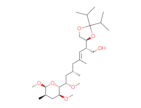 (E)-(2S,6S,8S)-2-((S)-2,2-Diisopropyl-[1,3]dioxolan-4-yl)-8-((2R,3S,5R,6S)-3,6-dimethoxy-5-methyl-tetrahydro-pyran-2-yl)-8-methoxy-4,6-dimethyl-oct-3-en-1-ol