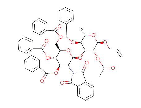 allyl 3-O-(3,4,6-tri-O-benzoyl-2-deoxy-2-phthalimido-β-D-glucopyranosyl)-2-O-acetyl-4-O-benzyl-α-L-rhamnopyranoside