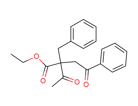 Molecular Structure of 6938-63-2 (ethyl 2-acetyl-2-benzyl-4-oxo-4-phenylbutanoate)
