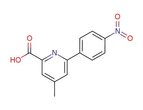Molecular Structure of 80021-38-1 (4-methyl-6-(4-nitrophenyl)-2-pyridinecarboxylic acid)