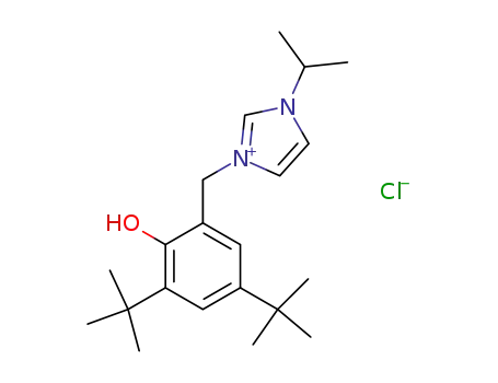 Molecular Structure of 873203-76-0 (1H-Imidazolium,
1-[[3,5-bis(1,1-dimethylethyl)-2-hydroxyphenyl]methyl]-3-(1-methylethyl)-,
chloride)