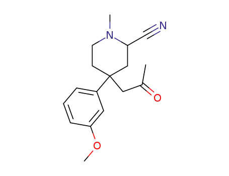 4-acetonyl-4-(3-methoxyphenyl)-1-methyl-2-piperidinecarbonitrile