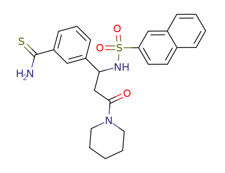 3-[1-(Naphthalene-2-sulfonylamino)-3-oxo-3-piperidin-1-yl-propyl]-thiobenzamide