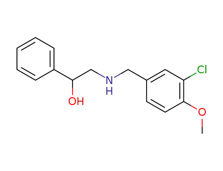 Molecular Structure of 115514-78-8 (N-(3-chloro-4-methoxybenzyl)-2-hydroxyphenethylamine)