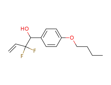 Molecular Structure of 88257-87-8 (Benzenemethanol, 4-butoxy-a-(1,1-difluoro-2-propenyl)-)