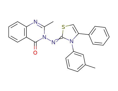 4(3H)-Quinazolinone,
2-methyl-3-[[3-(3-methylphenyl)-4-phenyl-2(3H)-thiazolylidene]amino]-