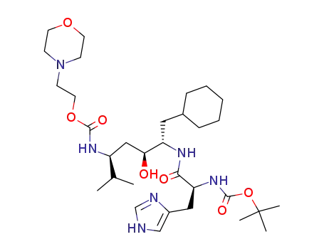 (2S,3S,5S)-N-<1-cyclohexyl-3-hydroxyl-6-methyl-5-<<<2-(4-morpholinyl)ethoxy>carbonyl>amino>heptan-2-yl>(tert-butyloxycarbonyl)L-histidinamide