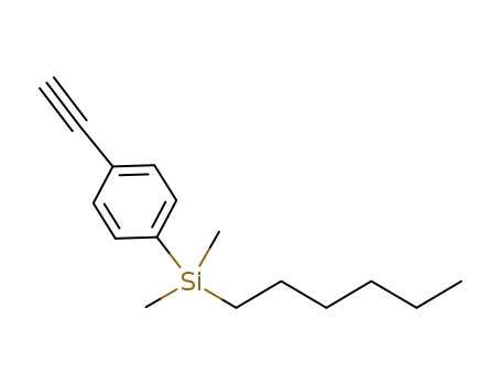 Molecular Structure of 868069-00-5 (p-(dimethylhexylsilyl)phenylacetylene)