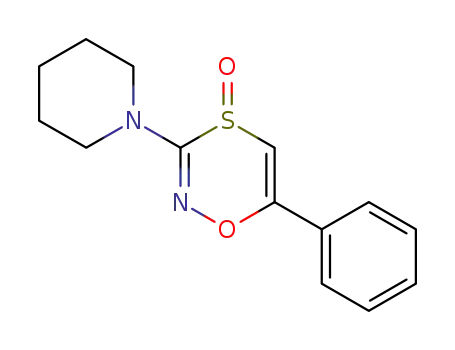1,4,2-Oxathiazine, 6-phenyl-3-(1-piperidinyl)-, 4-oxide