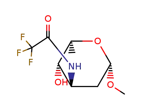 Molecular Structure of 72002-53-0 (methyl-2,3,6-tridesoxy-3-trifluoroacetamido-β-L-xylo-hexopyranoside)