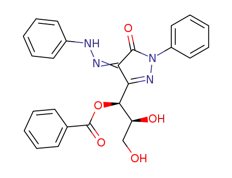 3-(1-O-benzoyl-L-threo-glycerol-1-yl)-1-phenyl-4,5-pyrazoledione (4-phenylhydrazone)