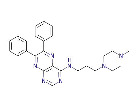 Molecular Structure of 677298-32-7 (4-Pteridinamine, N-[3-(4-methyl-1-piperazinyl)propyl]-6,7-diphenyl-)