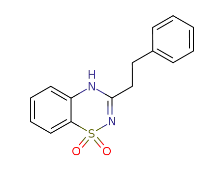 Molecular Structure of 88185-14-2 (2H-1,2,4-Benzothiadiazine, 3-(2-phenylethyl)-, 1,1-dioxide)