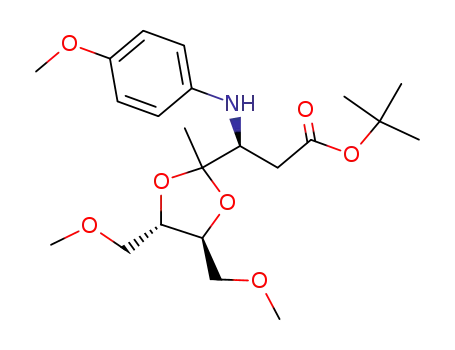 (S)-3-((4S,5S)-4,5-Bis-methoxymethyl-2-methyl-[1,3]dioxolan-2-yl)-3-(4-methoxy-phenylamino)-propionic acid tert-butyl ester