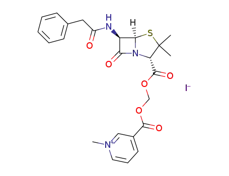 <2S-(2α,5α,6β)>-3-<<<<<3,3-dimethyl-7-oxo-6-<(phenylacetyl)amino>-4-thia-1-azabicyclo<3.2.0>hept-2-yl>carbonyl>oxy>methoxy>carbonyl>-1-methylpyridinium iodide