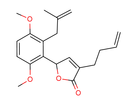 3-but-3-enyl-5-[3,6-dimethoxy-2-(2-methyl-allyl)-phenyl]-5<i>H</i>-furan-2-one