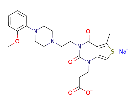 3-[3-[2-[4-(2-methoxyphenyl)piperazin-1-yl]-ethyl]-5-methyl-2,4-dioxothieno[3,4-d]pyrimidin-1-yl]-propanoic acid sodium salt