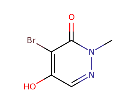 Molecular Structure of 64178-59-2 (4-BROMO-5-HYDROXY-2-METHYL-2H-PYRIDAZIN-3-ONE)
