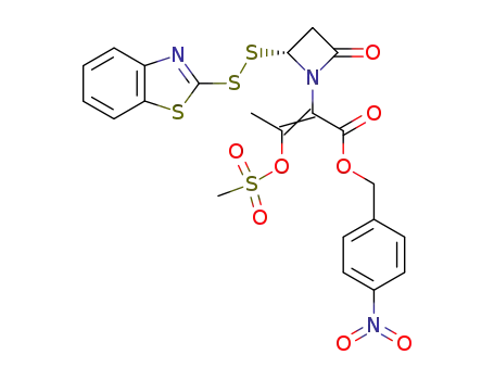 p-nitrobenzyl-<4R-(2-benzthiazolyldithio)-2-oxo-1-azetidinyl>-3-methylsulphonyloxy but-2-enoate