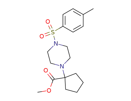 Cyclopentanecarboxylic acid,
1-[4-[(4-methylphenyl)sulfonyl]-1-piperazinyl]-, methyl ester