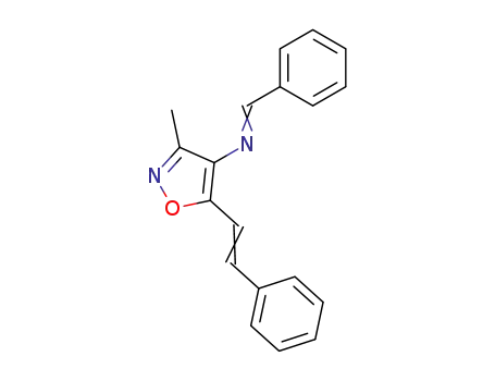 Molecular Structure of 62878-89-1 (4-Isoxazolamine, 3-methyl-5-(2-phenylethenyl)-N-(phenylmethylene)-)