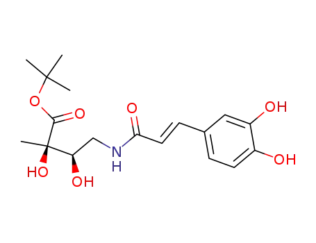Butanoic acid,
4-[[(2E)-3-(3,4-dihydroxyphenyl)-1-oxo-2-propenyl]amino]-2,3-dihydroxy
-2-methyl-, 1,1-dimethylethyl ester, (2R,3R)-