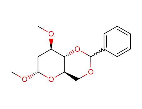 Molecular Structure of 53131-18-3 (methyl <i>O</i><sup>4</sup>,<i>O</i><sup>6</sup>-(<i>R</i>)-benzylidene-<i>O</i><sup>3</sup>-methyl-α-<i>D</i>-<i>arabino</i>-2-deoxy-hexopyranoside)