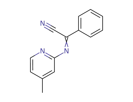 Molecular Structure of 89185-39-7 (Benzeneacetonitrile, a-[(4-methyl-2-pyridinyl)imino]-)