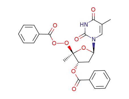 Benzoic acid (2R,3S,5R)-2-benzoylperoxy-2-methyl-5-(5-methyl-2,4-dioxo-3,4-dihydro-2H-pyrimidin-1-yl)-tetrahydro-furan-3-yl ester