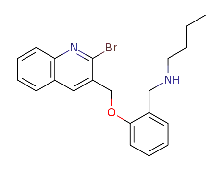 Molecular Structure of 125937-89-5 ([2-(2-Bromo-quinolin-3-ylmethoxy)-benzyl]-butyl-amine)
