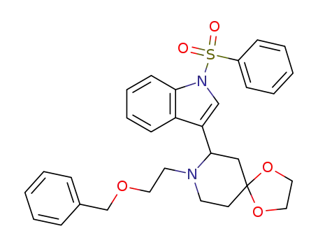 7-(1-Benzenesulfonyl-1H-indol-3-yl)-8-(2-benzyloxy-ethyl)-1,4-dioxa-8-aza-spiro[4.5]decane