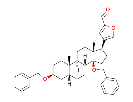 4-((3S,5R,8R,9S,10S,13R,14S,17R)-3,14-Bis-benzyloxy-10,13-dimethyl-hexadecahydro-cyclopenta[a]phenanthren-17-yl)-furan-2-carbaldehyde