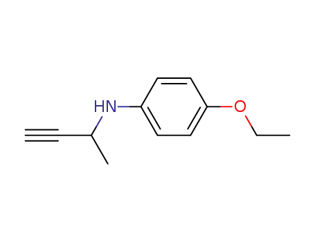 Molecular Structure of 79874-41-2 (Benzenamine, 4-ethoxy-N-(1-methyl-2-propynyl)-)